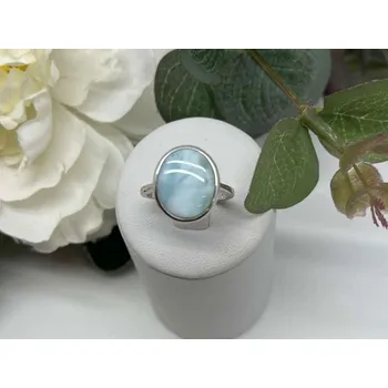 Řetízek Jan Kos jewellery Stříbrný prsten s larimarem MHT-2003/S62