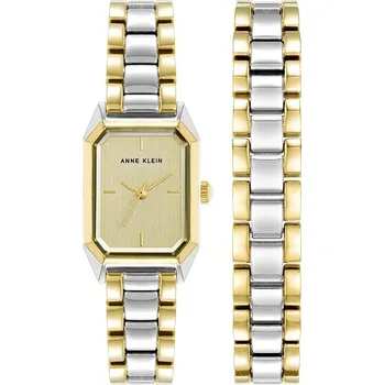 Módní doplněk Anne Klein dámské hodinky hranaté stříbrné AK/5019TTST