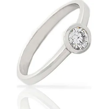 Prsten Diante Zlatý prsten s bílým kamenem 31501753