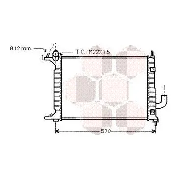 Chladič motoru Chladič, chlazení motoru VAN WEZEL 37002218