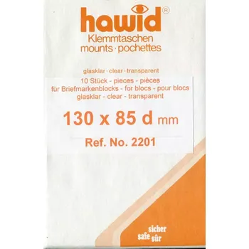 Obal pro sběratelský předmět Hawid blok 130 x 85 mm (d) - balení 10 ks průhledný