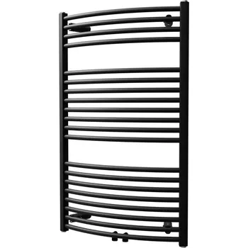 Radiátor EBS Grande Radiátor 75x97 oblý, středové připojení, černý samet DGRR09700750SM51-6502