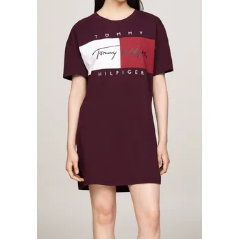 Dámská noční košile Dámské šaty Tommy Hilfiger UW0UW05631 S Bordó