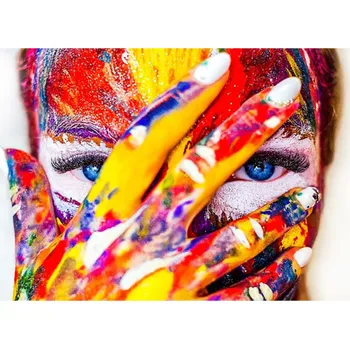 Obraz Bondecor Obraz tisk na plátno, 70x110 cm, Oči colors