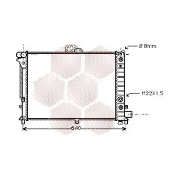 Chladič motoru Chladič, chlazení motoru VAN WEZEL 47002011