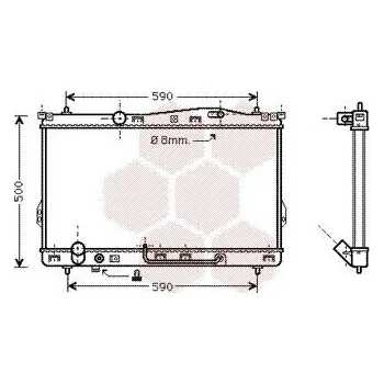 Motor automobilu Chladič, chlazení motoru VAN WEZEL 82002078