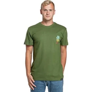 Pánské tričko Meatfly pánské tričko Phase Olive | Zelená | Velikost M | 100% bavlna