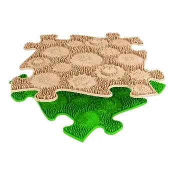 ortopedická podložka Ortopedická podlaha MUFFIK puzzle Louka měkká světle zelená