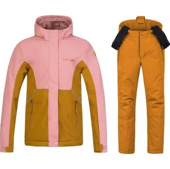 Dívčí bunda Dětský lyžařský komplet Vala Rosette/golden brown 158-164 + Akita Honey ginger 158-164