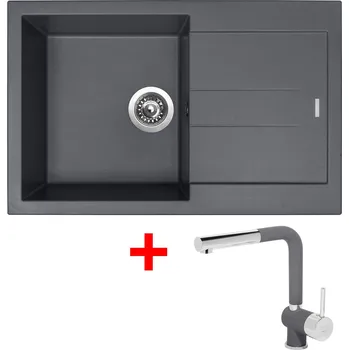 Granitový dřez Sinks AMANDA 780 Titanium + Mix 3 P GR