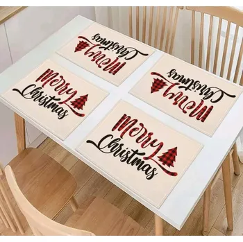 prostírání upečme si sami Prostírání s vánočním motivem II druh: merry christmas,