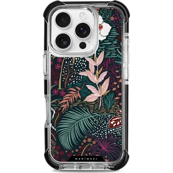 Pouzdro na mobilní telefon Odolný obal Mobiwear MagSafe Elite Bumper - Apple iPhone 16 Pro - D008D Temná flóra (Odolný kryt, pouzdro, obal Mobiwear Elite Bumper na mobil Apple iPhone 16 Pro - D008D Temná flóra, materiál Plast + TPU silikon + kov - zesílená ochrana telefonu, podpora