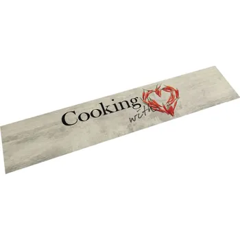 Koberec vidaXL Kuchyňský koberec omyvatelný Vaření s papričkami 60x300cm samet