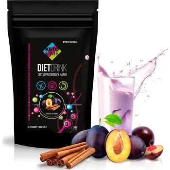 Keto dieta KETOLINIE Proteinový nápoj 300 g švestka se skořicí