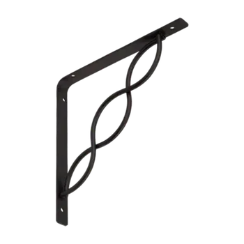 Nábytkové kování WPRP 200 konzole se splétanou vzpěrou 200x200 černá (10 ks)