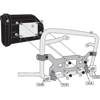 Nosič na motocykl a skútr KAPPA držák skříňky na nářadí KS250 pro nosič KLO1192MK/CAM HONDA NC 750X 21-25 CRF 1100 L AFRICA TWIN 20-25-ADVENTURE sportS 20-25 (KAPPA držák skříňky na nářadí KS250 pro nosič KLO1192MK/CAM HONDA NC 750X 21-25 CRF 1100 L AFRICA TWIN 20-25-ADVENTURE)