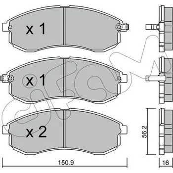 Auto-moto Sada brzdových destiček, kotoučová brzda CIFAM 822-482-0