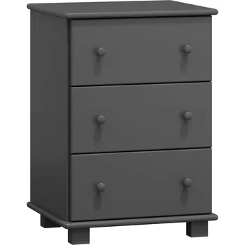 Komoda Slevadoma Komoda masiv borovice se zásuvkami 3 CTIRAD Barva: Barva šedá, Hloubka: 42 cm, Šířka: 55 cm