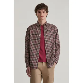 Pánská košile KOŠILE GANT REG LIGHT TWILL GINGHAM SHIRT WINE RED