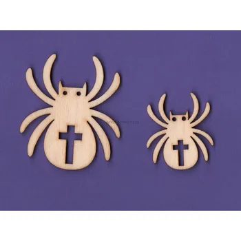 Dřevěná hračka Dřevěné výřezy, PAVOUK Křižák, malý, 3.3 x 4 cm, 1ks