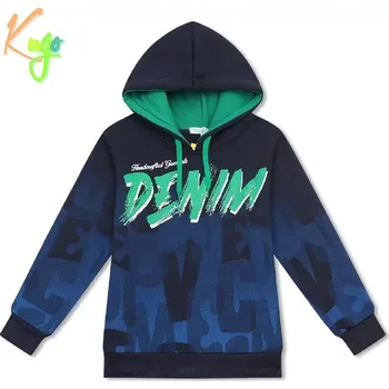 Chlapecké oblečení Teplá chlapecká mikina s kapucí Kugo FM0365, tmavě modrá