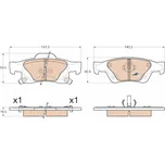 Sada brzdových destiček, kotoučová brzda TRW GDB4448