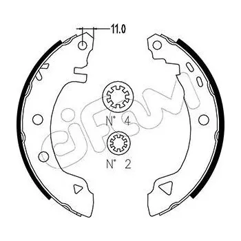 Brzdová čelist Sada brzdových čelistí CIFAM 153-002