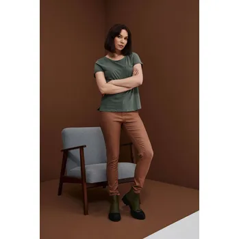 Dámské kalhoty Dámské kalhoty Moodo Moodo hnědá | kaki | hořčicová 1990792