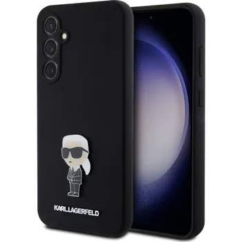 Pouzdro na mobilní telefon Karl Lagerfeld Liquid Silicone Metal Ikonik Zadní Kryt pro Samsung Galaxy S23 FE