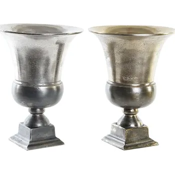 Váza Váza DKD Home Decor Stříbřitý Zlatá Aluminium Moderní (24 x 24 x 31,5 cm) (2 kusů)