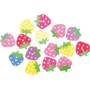 Dekorace jahody, mix barev, sada 15 ks