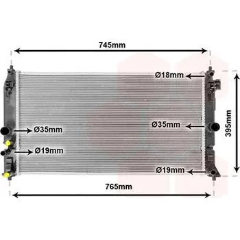 Motor automobilu Chladič, chlazení motoru VAN WEZEL 53012704