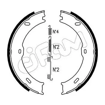 Lanko parkovací brzdy Sada brzdových čelistí, parkovací brzda CIFAM 153-246K