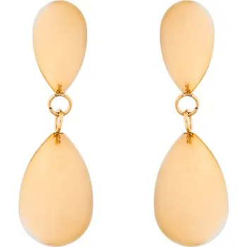 Náušnice franco bene Visací náušnice ve tvaru kapky - pozlacené | 659