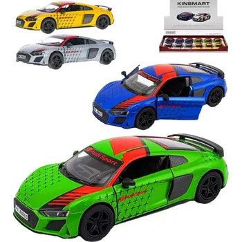 autodráha Kinsmart Auto model Audi R8 Coupe (Livery Edition) kov PB 13cm 4 barvy