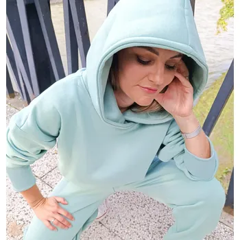 Těhotenská mikina Kulišárny Mikina dámská WARM mátová kojicí VELIKOST: 40-42