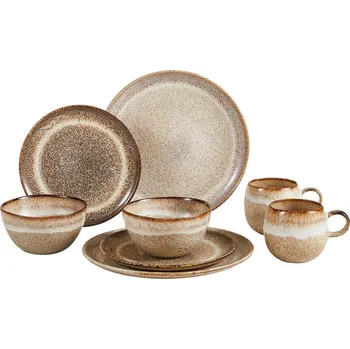 Sada nádobí Písková kombinovaná souprava 7 dílná kamenina Omada kamenina