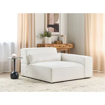 Sedací souprava Rohová sedací souprava bílá buklé 1-místná rozkládací pohovka modul moderní Beliani