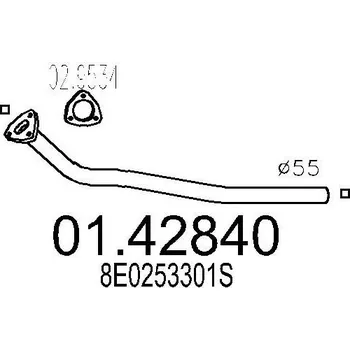 Výfukový systém Výfuková trubka MTS 01.42840