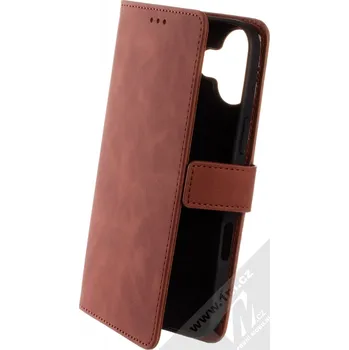 Pouzdro na mobilní telefon 1Mcz Velvet Book flipové pouzdro pro Apple iPhone 16 Plus, hnědé