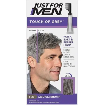 Just For Men Touch of Gray barva na vlasy pro redukci šedin - Medium Brown/Středně hnědá T-35