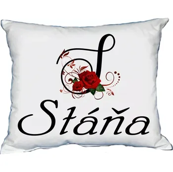 Dekorativní polštářek Polštář se jménem STÁŇA Vínový (polštářek dámské jméno )