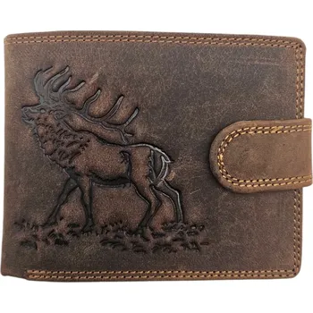 Peněženka Kožené peněženky s motivem - Jelen Barva: Hnědá
