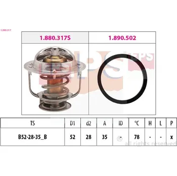 Chladič motoru Termostat, chladivo EPS 1.880.317