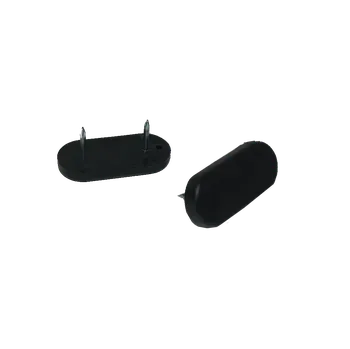 Plastový kluzák s dvěma hřeby, 42x19mm-černý