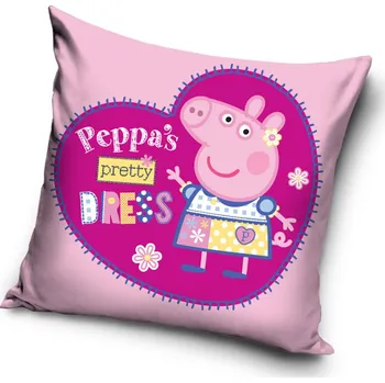 Povlak na dekorativní polštářek Carbotex Povlak na polštářek Prasátko Peppa Modelka