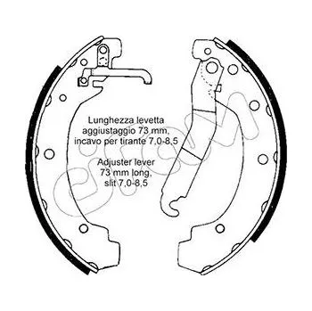 Auto-moto Sada brzdových čelistí CIFAM 153-467