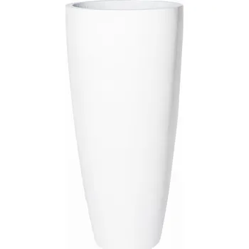Květináč Dax Glossy White L - Ø 37 cm / V 80 cm