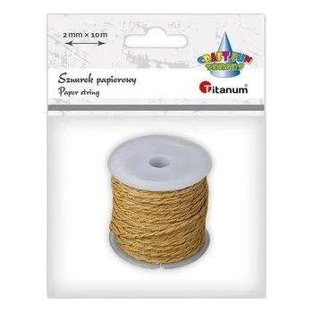 Set školních potřeb Sznurek papierowy 2mm 10m brązowo-złoty