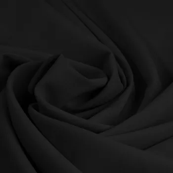 Dekorační jednobarevná látka Rongo RG-014 Černá - šířka 150 cm